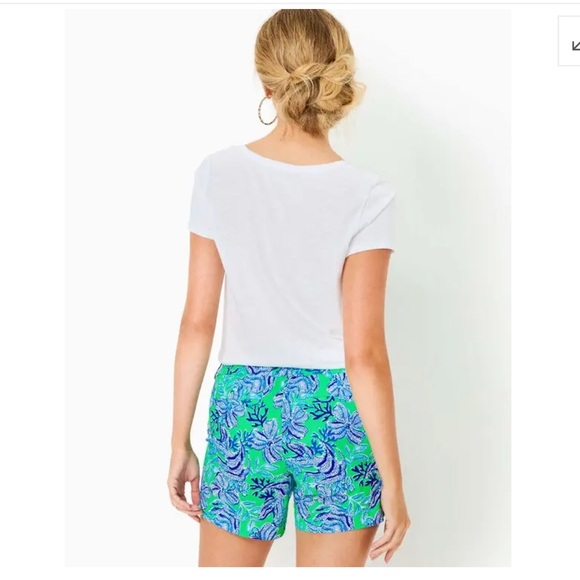 EUC Lilly Pulitzer 5" Callahan Stretch Short Cabana Green Keepin It Reel - Picture 5 of 9